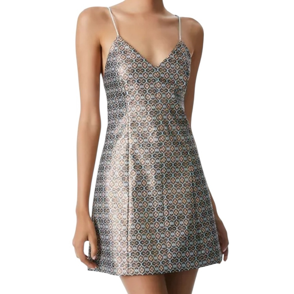 Alice + Olivia Geometric Mini Dress - Black and White